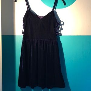 Tobi deep purple velour babydoll dress